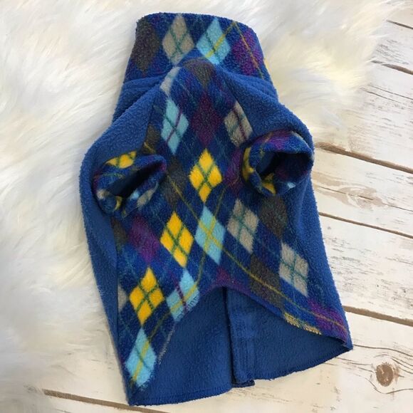 DELETING SOON Fleece Small Dog Sweater Jacket Blue - Picture 1 of 5